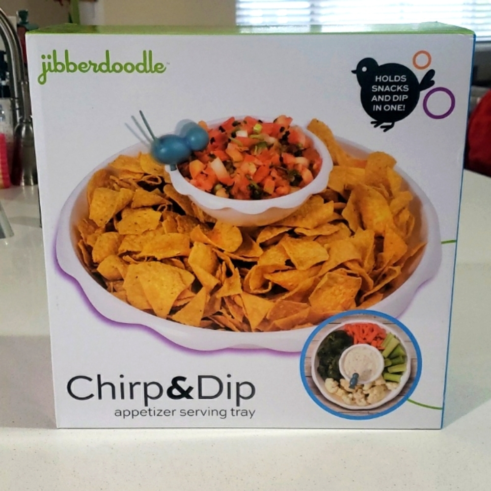 Jibberdoodle Chirp & Dip appetizer serving tray